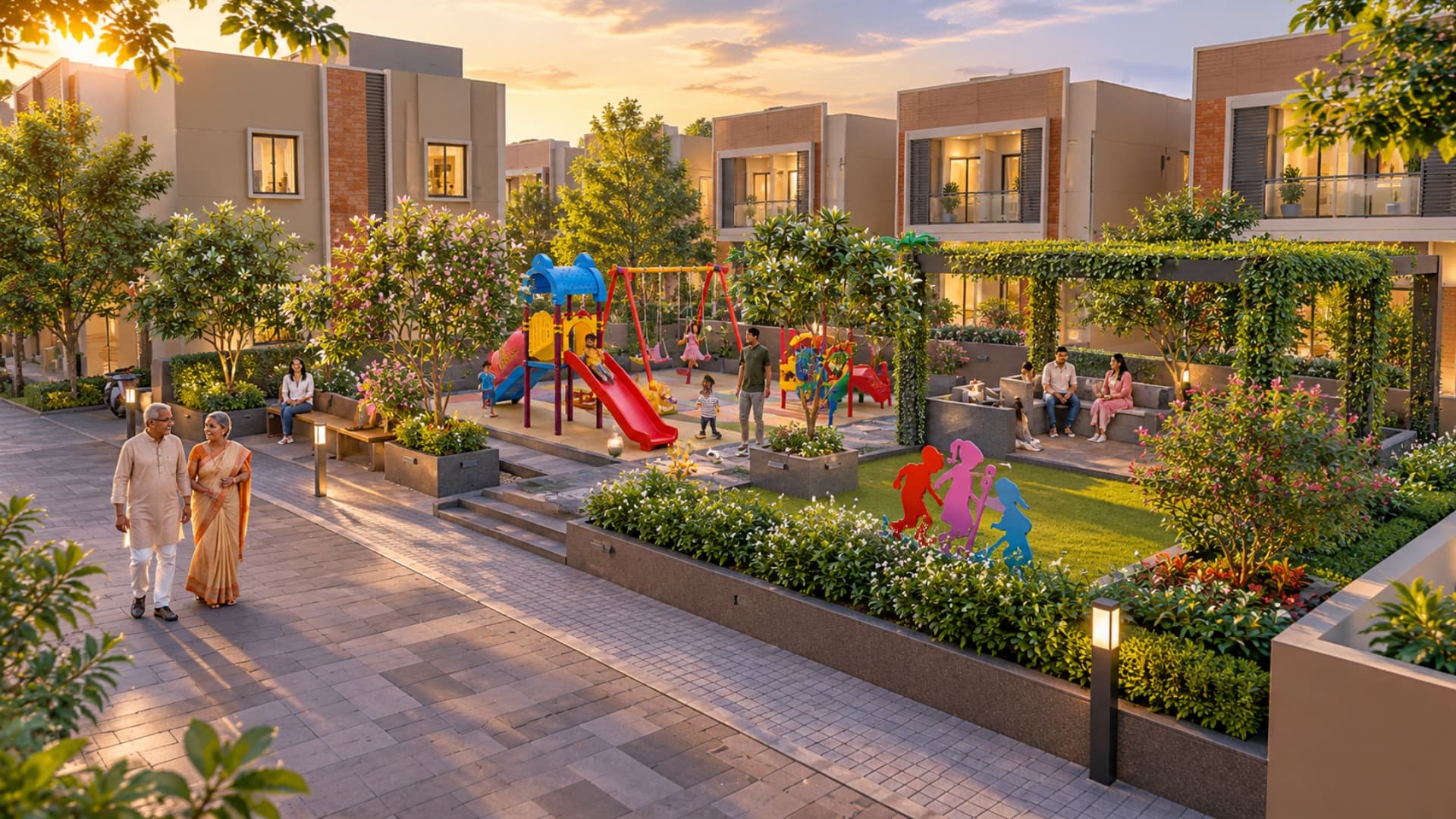 Check whether the garden, play area and shared spaces are finished and being used.